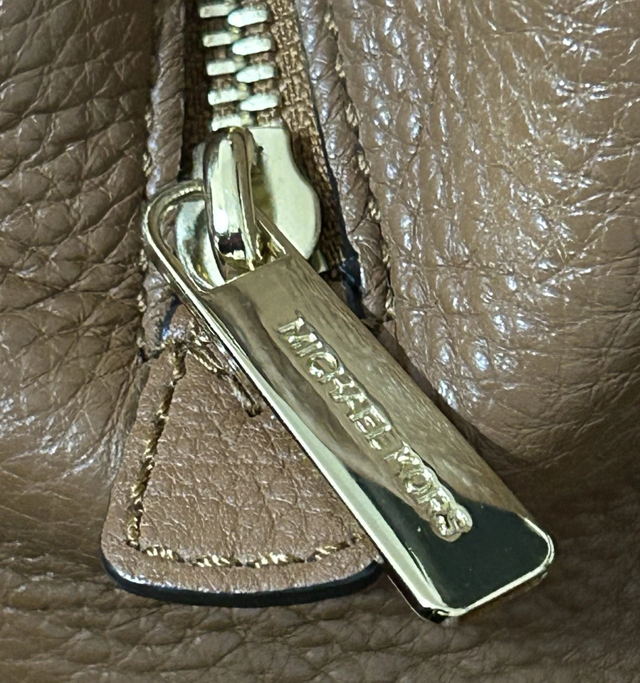 MICHAEL KORS FULTON SHOULDER HANDBAG Brown LEATHER GOLD HARDWARE - Photo 3/4