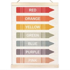 Colors Educational Poster Hanger Frame, Colorful Classroom Decor, Colors Lear...
