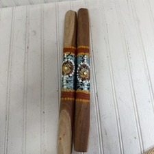 Claves Hand Carved Hand Painted Wooden 15  Vintage