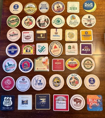 43  Beer, Wine, and Ale Coasters from Germany, Belgium, England, and U.S.