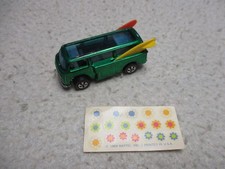 HOT WHEELS VINTAGE REDLINE BEACH BOMB GREEN RARE CAR 1969 MINT W/ DECAL SHEET