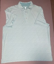 Hickey Freeman XXL Polo Shirt Men's TEAL Golf Floral Activewear Outdoor 2XL
