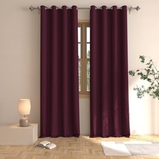 Burgundy Red Blackout Curtains 100 inches Long Room Darkening Bedroom