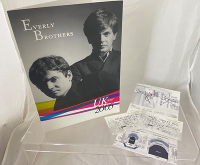 Everly Brothers UK Tour Programme 2005 plus used tickets