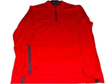 Nike Golf Tour Performance Therma-Fit Quarter Zip Pullover Sweater Mens L Red