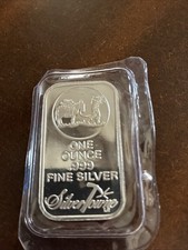 Vintage .999 Fine Silver - 1 oz SilverTowne Prospector Bar