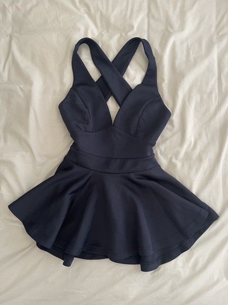 Blue Peplum Top Size S