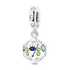 MULA 925 Stering Silver DIY Charm AAA CZ Eyes Lucky Pendant for Women Bracelet