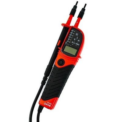 TIS850 Digitaler Spannungs- und Durchgangsprüfer mit LCD-Display, rot und schwarz