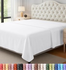 Utopia Bedding Flat Sheet - 1 Pack (Full, Whi...