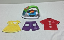 LeapFrog Ironing Time Learning Set Toy Iron and Felt dress, pants, shirt to iron