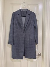 Adrianna Papell Jacquard Print Long Topper Lightweight Jacket Size S