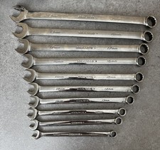 Snap-on Soexlm710b Long Length Combination Wrench Set Metric 10-19mm Notray