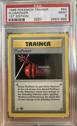 1999 Pokemon Base Set #84 PlusPower 1st Edition PSA 9 Mint