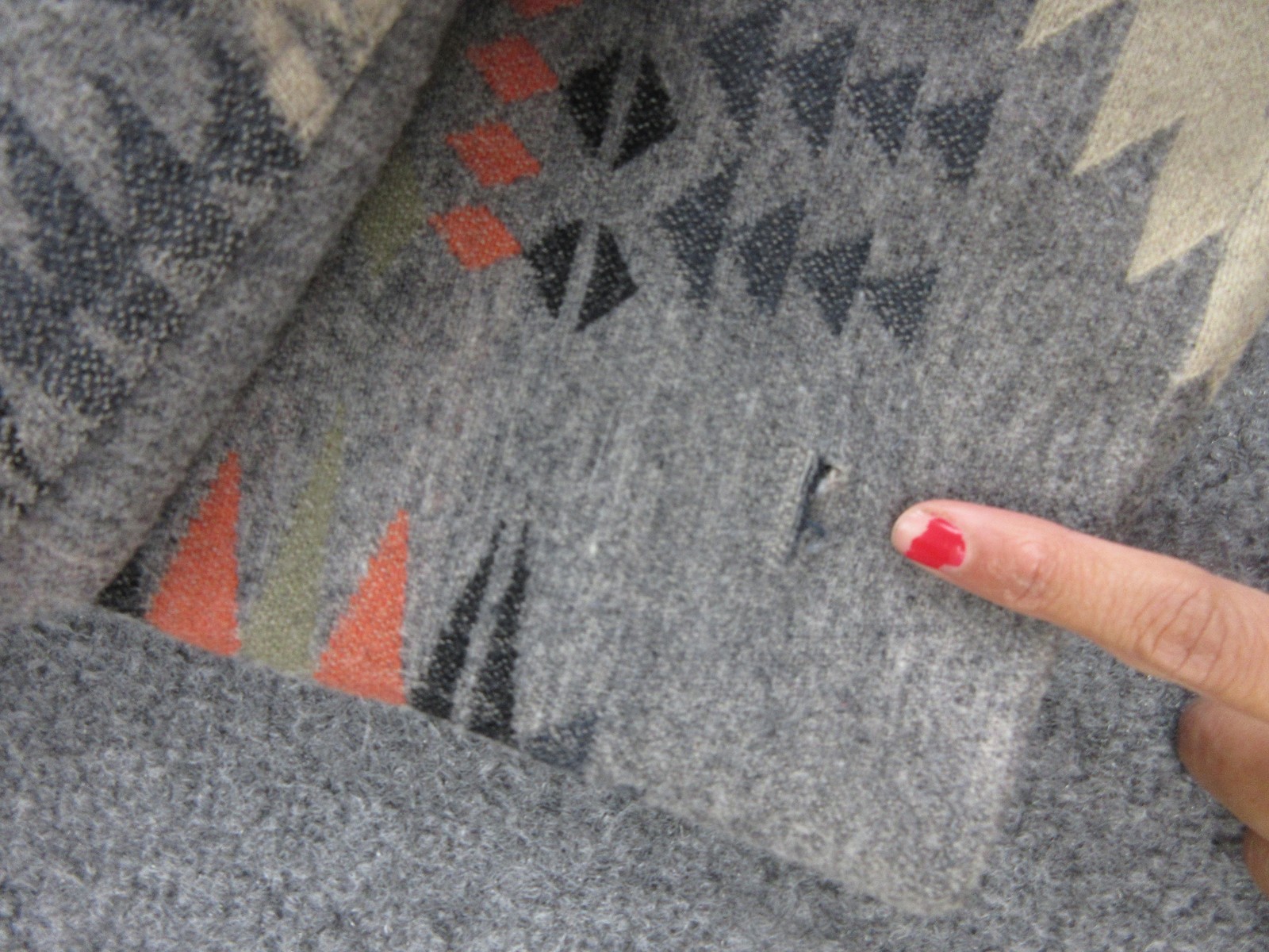 Roark Pendleton Jacket Mens Medium Gray Wool Snap… - image 11