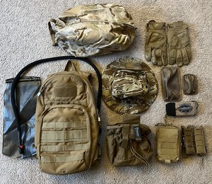 Tan Gear Loadout Coyote Brown Condor Pack Desert Tiger Stripe Boonie Molle Pouch