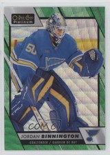 2023-24 O-Pee-Chee Platinum Emerald Surge 4/10 Jordan Binnington #185 1r97
