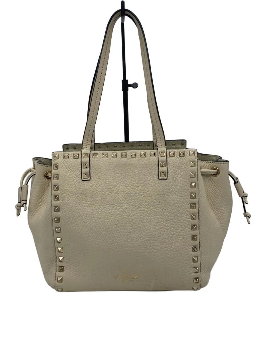 Valentino — Valentino Garavani Rockstud 2way Leather Hand Tote Bag White