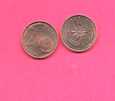 #ad AUSTRIA KM3083 2006 OLD UNC BU UNC UNUSED MINT EXCELLENT 2 EURO CENT COIN $1.08