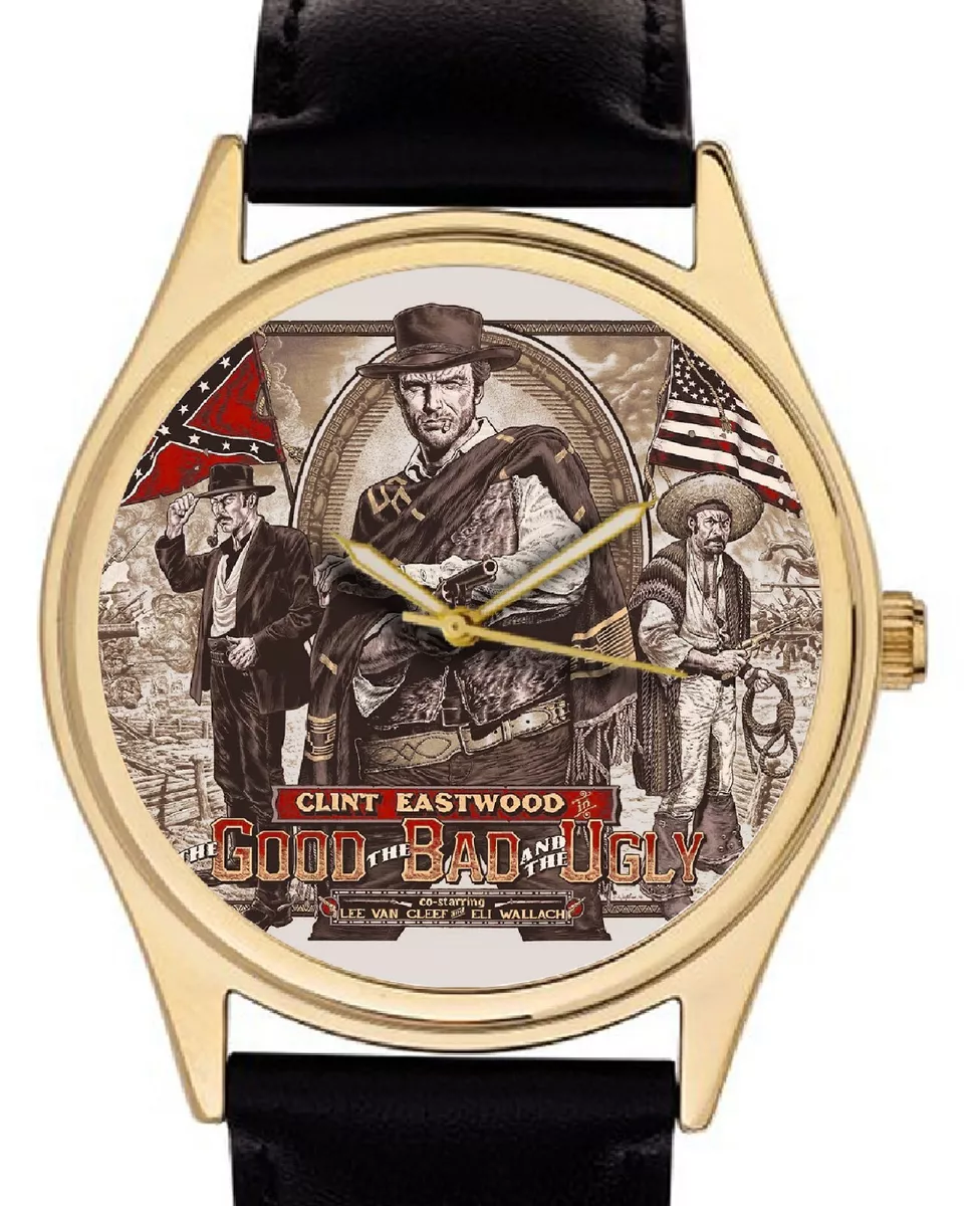 THE GOOD BAD UGLY CLASSIC CLINT EASTWOOD HOLLYWOOD MEMORIBILIA WRIST WATCH