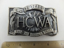 Vintage Siskiyou HCWA 25 Years 1957-1982 Hesston Kansas Limited Belt Buckle