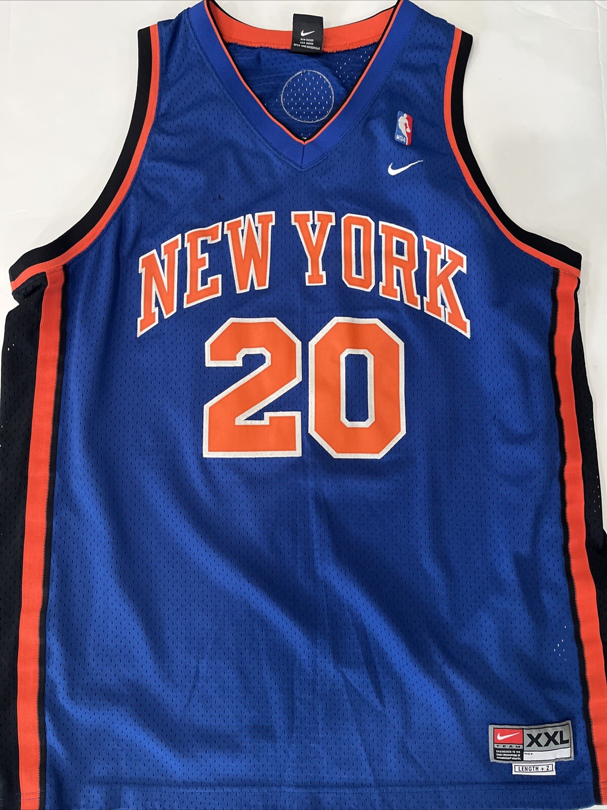 Nike NBA New York Knicks #20 Allan Houston Road Away Throwback Jersey Size 2XL