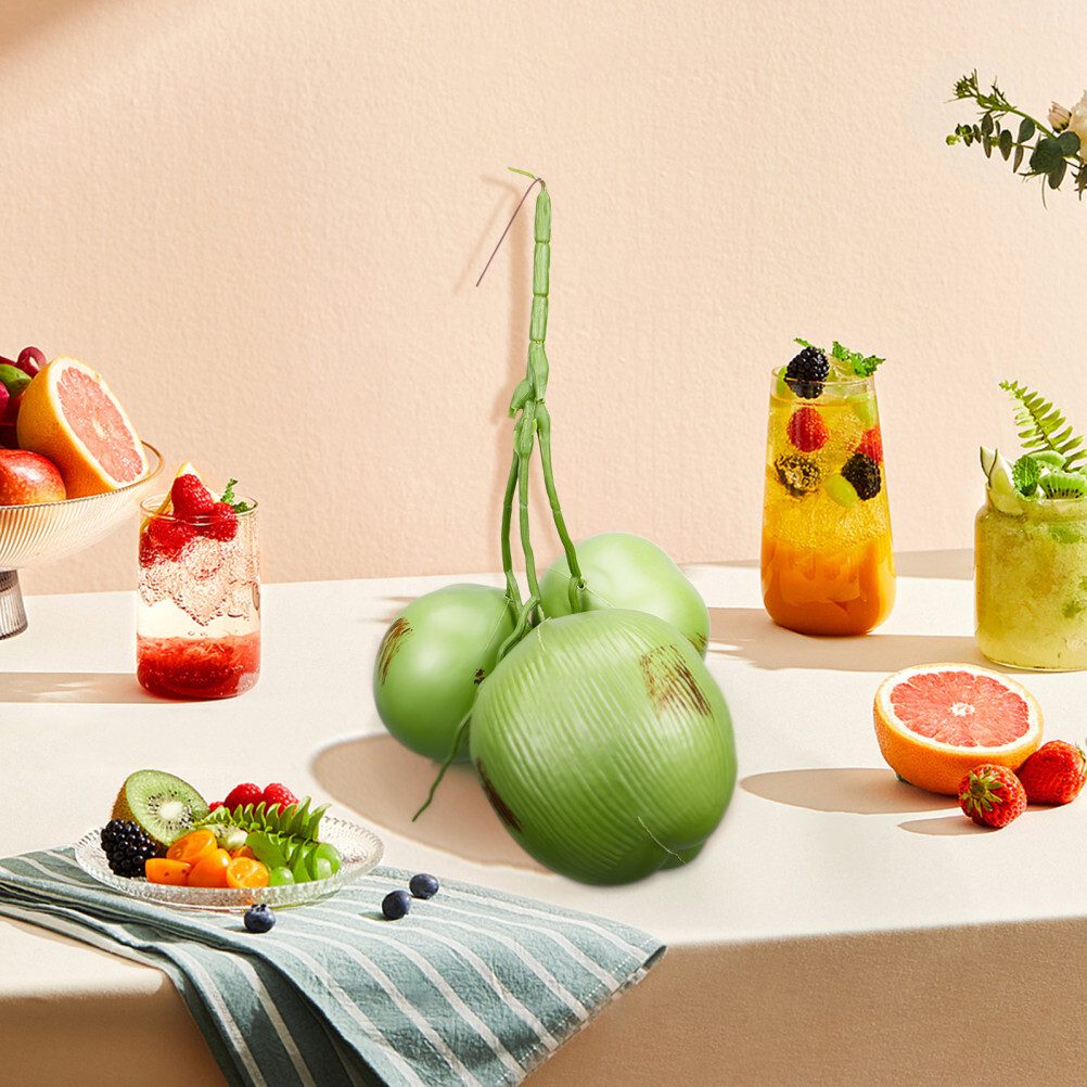 Hawaiian Artificial Coconuts Artificial Fruit Props Farmhouse Decorations