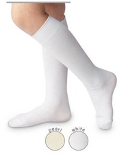 Jefferies Boys or Girls Nylon Knee Socks Pearl or White NB INF TOD XS