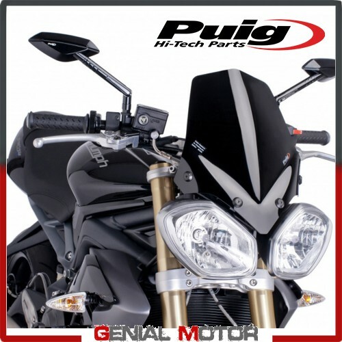 PUIG WINDSHIELD BLACK 5658N TRIUMPH STREET TRIPLE 675 R 2013