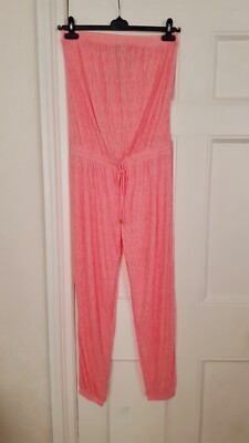 Neu Melissa Odabash Jumpsuit Stella Häkel-Strick Gr. M koralle