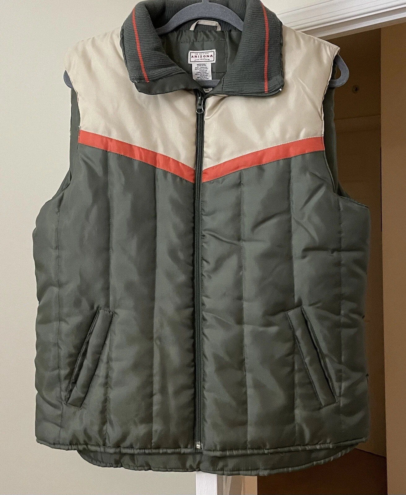 Arizona Vest Hiking Zip Up Travel Outdoors Jacket Retro VTG y2k Men's Medium