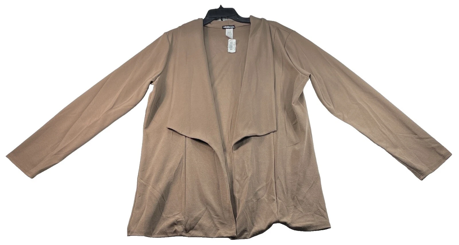 聚酯纤维开衫褐色羊毛衫