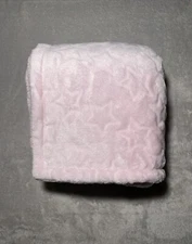 Baby Gear Pink Stars Embossed Reversible Sherpa Blanket Soft Security Lovey