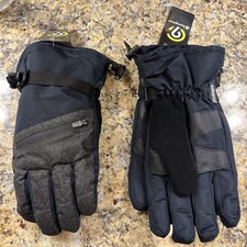 C9 Champion Men's WARMEST Ski Gloves Water Proof Duo Dry Black / Gray Sizes NEW