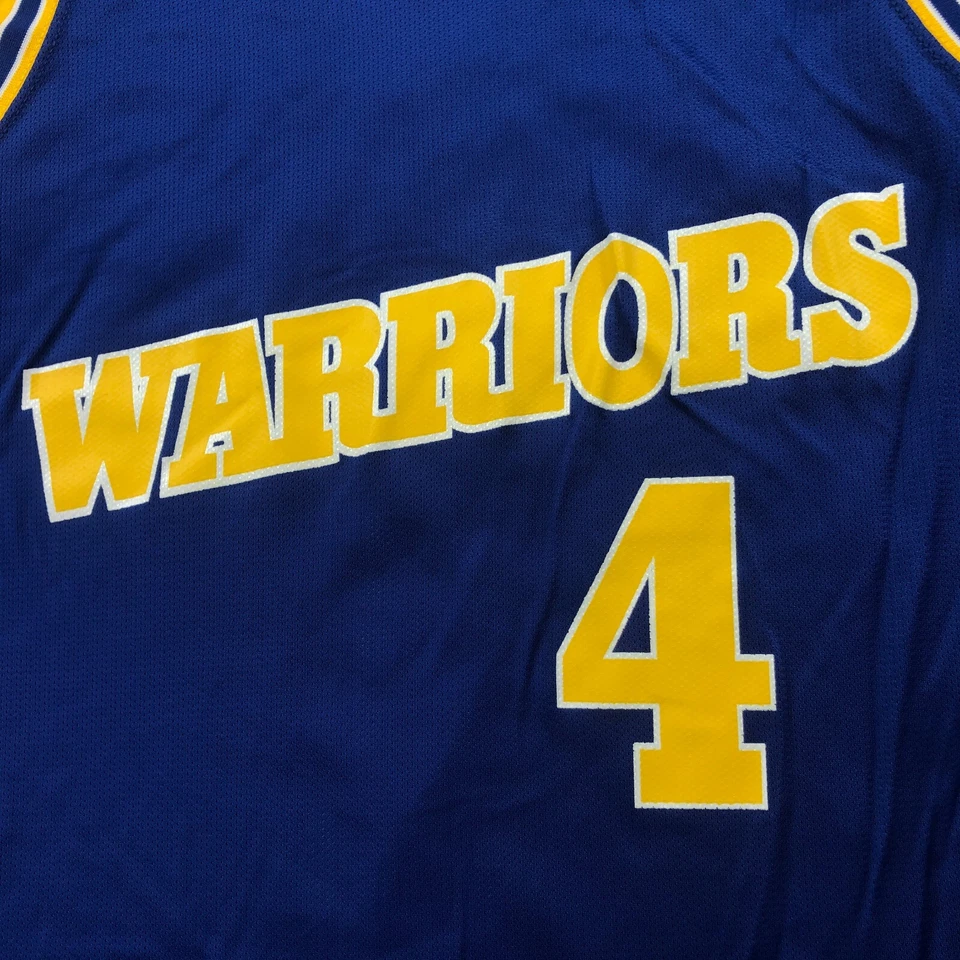 Camiseta deportiva vintage de los Golden State Warriors Chris Webber para hombre mediana 44 azul amarillo Foto 3 de 4