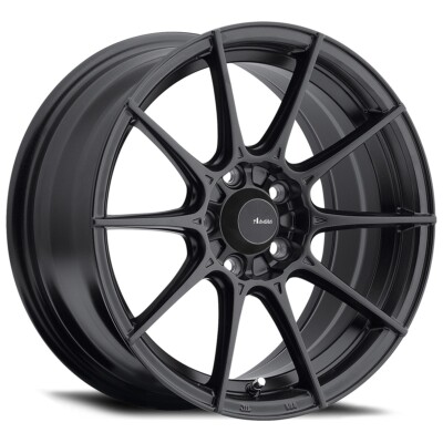 15x8 +25 Advanti Racing Storm S1 4x100 Matte Black Wheels (Set of 4)