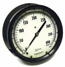 NEW ASHCROFT DURAGAUGE PRESSURE GAUGE 0-55 PSI 1/2" NPT AISI 316 TUBE  SOCKET