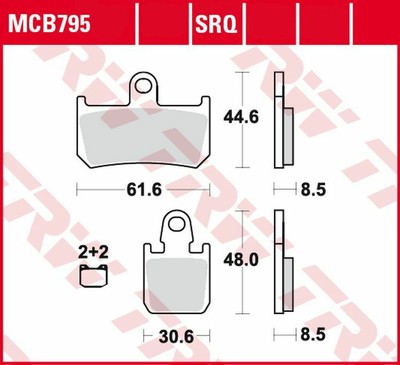 TRW Sinter Street Renn Bremsbeläge vorne für Yamaha VMX-17 1700 A VMax