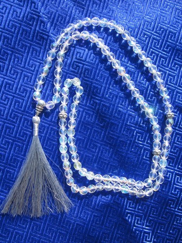Custom Design Czech Crystal Aurora Borealis Tibetan Buddhist Mala Prayer Beads - Picture 7 of 13