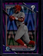 2024 Bowman #BCP-113 TayShaun Walton Purple RayWave Refractors 007/250