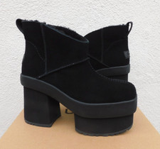 UGG BLACK CLASSIC NEW HEIGHTS 3" PLATFORM MINI BOOTS, WOMEN US 9.5/ EUR 40.5 NEW
