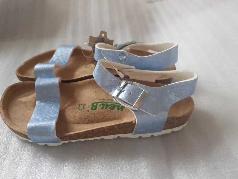 2xnew uk2 eu34/35 NeuB leather insock sandals Arcopedico healthy