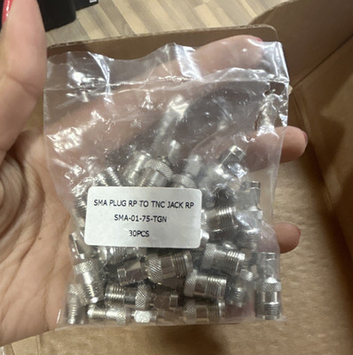 RP-SMA/TNC Adapter Silber 30 Stk SMA Stecker (m) auf TNC Buchse (w) 1:1