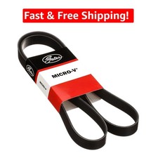 Durable Black Micro-v Serpentine Drive Belt - Reduces Noise Tension Loss