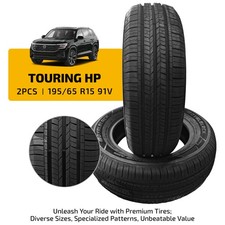 Set Of 2 Premium Touring 19565r15 91v Hp Tires 7.9mm Tread For Passenger Cars Set Of 2 Premium Touring 19565r15 91v Hp Tires 7.9mm Tread For Passenger Cars