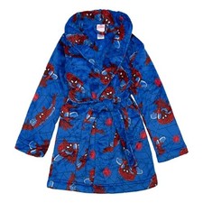 Spider-man Boys Plush Spider Man Bath Robe, Blue, 10