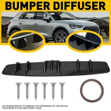 33" Car Glossy Black Rear Bumper Diffuser Splitter Spoiler Wing Trim Universal C