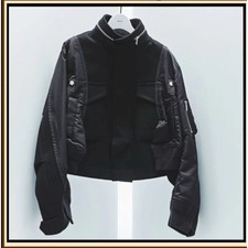 sacai Wool Melton x Nylon Twill Jacket Size3