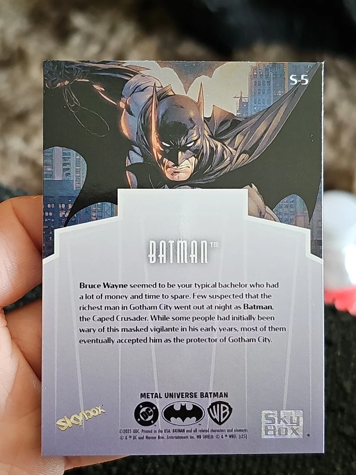 2025 Upper Deck DC Skybox Metal Universe Batman BATMAN S-5 Skybox Premium - Image 3 of 3