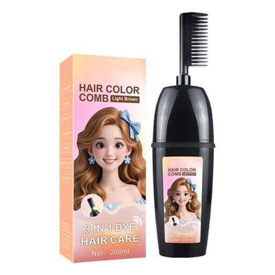 200ml Hair Dye Comb For Gray Coverage Instant Color For Women Men Brush